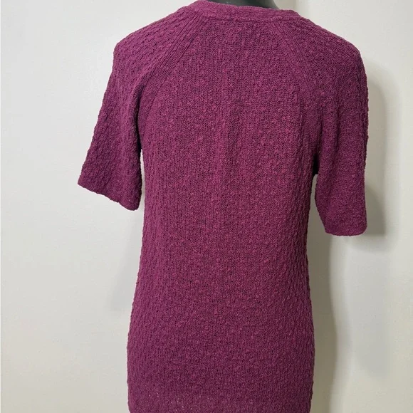 J. Jill Rich Purple Short Sleeve Knit Top - Picture 5 of 5